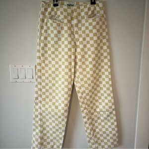 Emma Mulholland On Holiday Kokomo Olive Checked Pants Women’s Small S Check